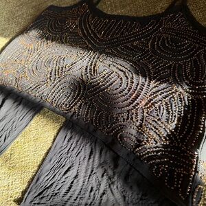 Millau Black Beaded Camisole